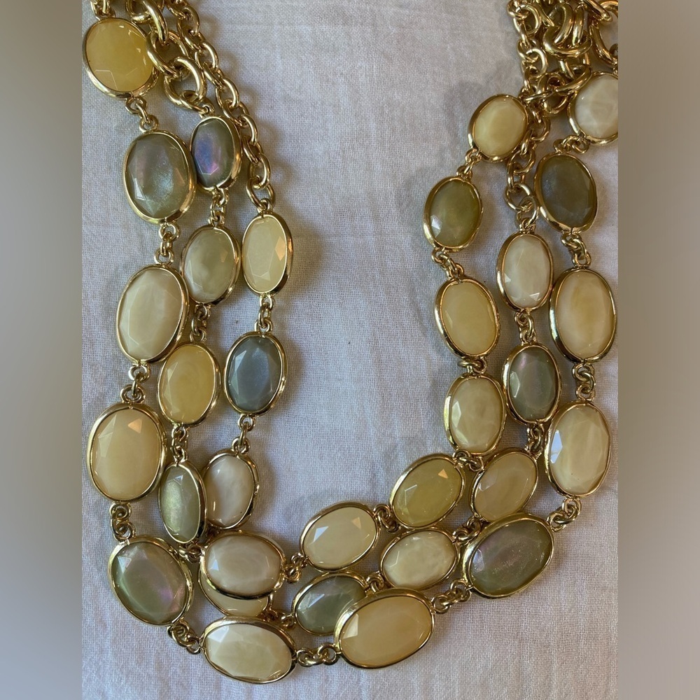 Talbots Multi Layered Earth Tone Statement Neckla… - image 5